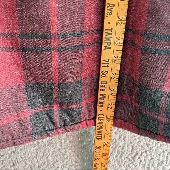 Vtg Wrangler Authentics Red Black Flannel Jacket Outdoor Men Sz Med Outdoor - Picture 9 of 9